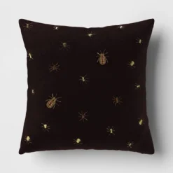 Beaded And Embroidered Spider Cotton Velvet Square Halloween Throw Pillow Gold/Black - Threshold™ -Threshold™ GUEST 01028b7e 3080 40e5 a490 0c3229c7040a