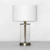 Fillable Accent With USB Table Lamp Brass - Threshold™: Modern Glass Nightstand Lamp, ETL Listed, No Bulb Included -Threshold™ GUEST 028677c1 8e8e 411c 9170 eb15b6148fd1 1