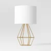 21.5"x11" Large Geo Table Lamp Brass - Threshold™ -Threshold™ GUEST 02bc80c8 8627 44b4 8a7b 2427065ec749