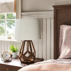 Large Wood Geo Assembled Table Lamp - Threshold™ -Threshold™ GUEST 05389f9c af9f 45c9 ae7b c6a088b12047