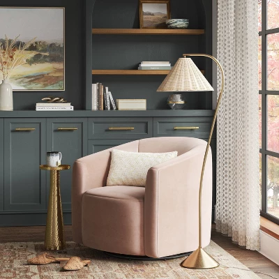 Gooseneck Floor Lamp With Natural Shade - Threshold™ 4 Gooseneck Floor Lamp With Natural Shade - Threshold™ - Image 2