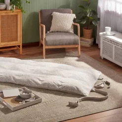 Luxe Faux Fur Lounge Pillow Ivory - Threshold™