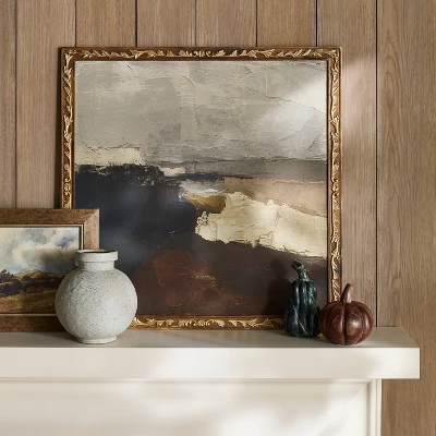 28"x28" Dark Modern Abstract Framed Art - Threshold™ Designed With Studio McGee 3 28"x28" Dark Modern Abstract Framed Art - Threshold™ Designed With Studio McGee