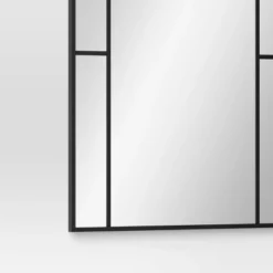 24"x 36" Window Pane Wall Mirror Black - Threshold™: Modern Style, Rounded Rectangle, No Assembly Required -Threshold™ GUEST 0b2a18a6 c7a0 4663 be5b a9ab00c11d9b