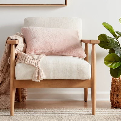 Faux Rabbit Fur Throw Pillow - Threshold™ 3 Faux Rabbit Fur Throw Pillow - Threshold™