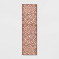 Southbury Washable Printed Diamond Persian Style Rug Rust - Threshold™ -Threshold™ GUEST 0dc3d757 a573 455f aead 9484994bb3bd