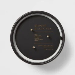 15oz Ceramic Jar 3-Wick Black Label Ginger Black Tea Candle - Threshold™ -Threshold™ GUEST 101513e9 4210 4604 bdb9 03938613d90c