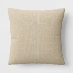 Textured Linen Striped Throw Pillow Neutral - Threshold™ -Threshold™ GUEST 12a0647f 85ef 4ff3 a12c e3cc27130eda