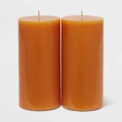 2pk Pillars Vanilla Pumpkin Orange - Threshold™ 7 2pk Pillars Vanilla Pumpkin Orange - Threshold™ -Threshold™ GUEST 12a6aab2 961f 4784 89cb 7439c8bff678