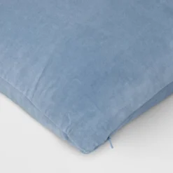 Oversize Washed Cotton Velvet Lumbar Throw Pillow Light Blue - Threshold™: Indoor Decorative Cushion, Hidden Zipper, Polyester Fill -Threshold™ GUEST 12b0780e 56fd 4831 bc57 e5d630eb65b5