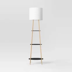Shelf Floor Lamp Black/Natural - Threshold™ 8 Shelf Floor Lamp Black/Natural - Threshold™ -Threshold™ GUEST 1350825a 18e5 4036 8b1f 9e557d0454aa
