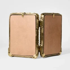 4"x6" Metal Rope Folding Picture Frame Brass - Threshold™ Designed With Studio McGee -Threshold™ GUEST 1a0f7fc3 11b6 4703 941d 4f746fb746a9