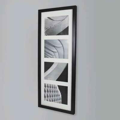 5" X 7" Thin Collage 4 Photos Frame Black - Threshold™: Modern Wall Decor, MDF Material, Glass Window 3 5" X 7" Thin Collage 4 Photos Frame Black - Threshold™: Modern Wall Decor, MDF Material, Glass Window