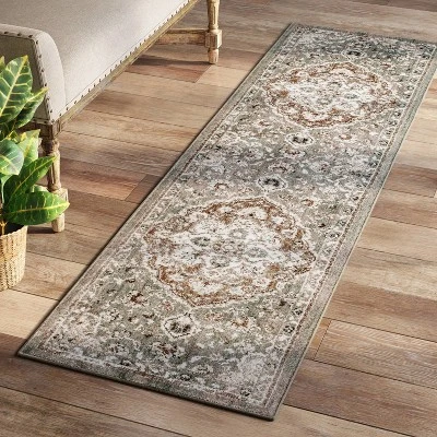2'x7' Runner Rowland Companion Persian Style Woven Rug Gray - Threshold™ 3 2'x7' Runner Rowland Companion Persian Style Woven Rug Gray - Threshold™