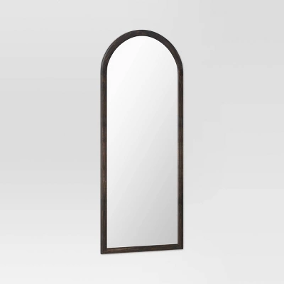 30" X 74" Bullnose Floor Mirror Black - Threshold™ 4 30" X 74" Bullnose Floor Mirror Black - Threshold™ - Image 2