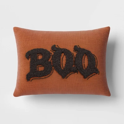 Oversize Boo Tufted Woven Cotton Lumbar Halloween Throw Pillow - Threshold™ 7 Oversize Boo Tufted Woven Cotton Lumbar Halloween Throw Pillow - Threshold™ - Image 5