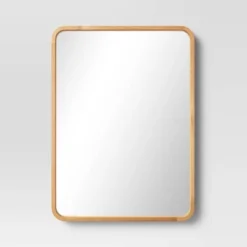 22" X 30" Rounded Corner Wood Wall Mirror - Threshold™ -Threshold™ GUEST 2825b806 598b 4f63 b5bc 67a80e9b7309