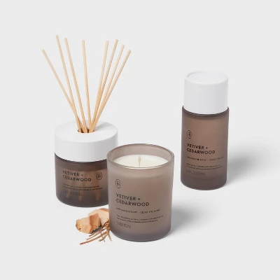 3pc Room Spray And Diffuser With Vetiver And Cedarwood Candle Gift Set - Threshold™ 4 3pc Room Spray And Diffuser With Vetiver And Cedarwood Candle Gift Set - Threshold™ - Image 2