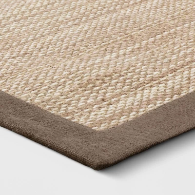 Solid Woven Border Rug - Threshold 3 Solid Woven Border Rug - Threshold - Image 2