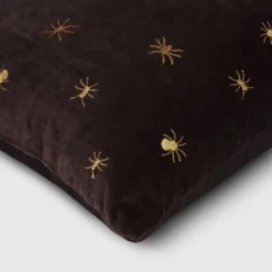Beaded And Embroidered Spider Cotton Velvet Square Halloween Throw Pillow Gold/Black - Threshold™ -Threshold™ GUEST 2b3b603a 16ed 417e a8bc d6b134d5b717