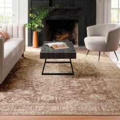 7'x10' Traditional Area Rug Brown - Threshold™