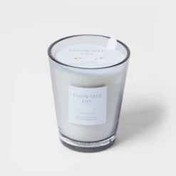 Colored Vase Glass With Dustcover Rainwater Lily Candle Gray - Threshold™ 14 Colored Vase Glass With Dustcover Rainwater Lily Candle Gray - Threshold™ -Threshold™ GUEST 2e50a42e 63db 4b02 b057 d911289b4b14