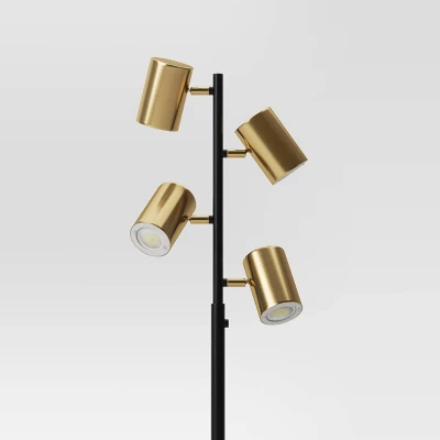 Dean Spotlight Floor Lamp Black/Brass (Includes LED Light Bulb) - Threshold™ 5 Dean Spotlight Floor Lamp Black/Brass (Includes LED Light Bulb) - Threshold™ - Image 3