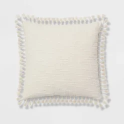 Euro Textured Slub Tassel Decorative Throw Pillow - Threshold™ -Threshold™ GUEST 2ff361fa 82b5 4564 bc81 0c47e61dc221