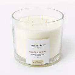 Clear Glass Santal & Ginger Candle White - Threshold™ Designed With Studio McGee -Threshold™ GUEST 3a24b0c4 c23b 4e1c b8e0 2304d4a02cb7