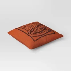 Embroidered Ghosts In The Garden Square Halloween Throw Pillow Orange - Threshold™ -Threshold™ GUEST 3f021d22 6c74 494e 8cce 16d28ebc8944