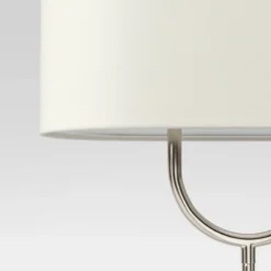 Modern Ring Floor Lamp Brushed Nickel Finish - Threshold™: ETL Listed, Cotton/Polyester Shade, Metal Body 7 Modern Ring Floor Lamp Brushed Nickel Finish - Threshold™: ETL Listed, Cotton/Polyester Shade, Metal Body -Threshold™ GUEST 404a88cb cc40 4458 b480 4995c5a9b494