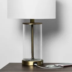 Fillable Accent With USB Table Lamp Brass - Threshold™ -Threshold™ GUEST 4230aee3 786a 4bde a46a 8ba460f4ad48