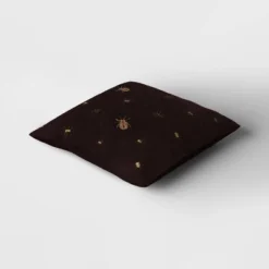 Beaded And Embroidered Spider Cotton Velvet Square Halloween Throw Pillow Gold/Black - Threshold™ -Threshold™ GUEST 482afef7 2a72 42fb b304 9e2fd1564bbd