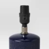 Linen Textured Ceramic Small Lamp Base Dark Blue - Threshold™: Cylindrical, No Assembly Required, UL Listed -Threshold™ GUEST 48e466fe 5399 429e 844c 7802a62dee63