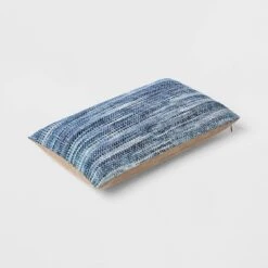 Oversized Lumbar Woven Pillow Blue - Threshold™ -Threshold™ GUEST 4b9ab3e9 14ba 4e8c 8796 57530109c0d9