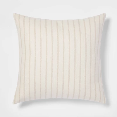 Oversized Cotton Striped Square Throw Pillow - Threshold™ 6 Oversized Cotton Striped Square Throw Pillow - Threshold™ - Image 4