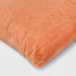 Washed Cotton Velvet Square Throw Pillow Pink - Threshold™: Indoor Velvet Cushion, Hidden Zipper, Polyester Fill 7 Washed Cotton Velvet Square Throw Pillow Pink - Threshold™: Indoor Velvet Cushion, Hidden Zipper, Polyester Fill -Threshold™ GUEST 5026bf58 ba0a 43da 8737 64aee94c615c