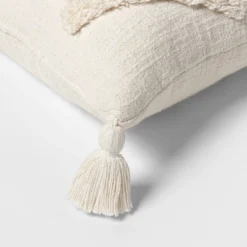 Oblong Tufted Diamond Tassel Decorative Throw Pillow Natural - Threshold™ -Threshold™ GUEST 5187fb9d 3b02 4799 94fc 4ae5ac0a728c