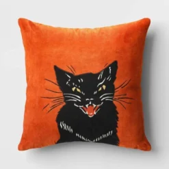 Fierce Cat Applique Cotton Velvet Square Halloween Throw Pillow - Threshold™ 10 Fierce Cat Applique Cotton Velvet Square Halloween Throw Pillow - Threshold™ -Threshold™ GUEST 5426fcb6 46c0 47d1 b6fc b5526f44bb40