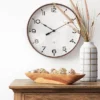 16" Thin Frame Wall Clock Red/Brown - Threshold™: Elegant Indoor Timepiece, Bold Numerals 2 16" Thin Frame Wall Clock Red/Brown - Threshold™: Elegant Indoor Timepiece, Bold Numerals -Threshold™ GUEST 5516ea46 2b32 463c ab26 e79220f4607e