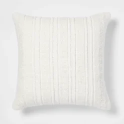 Oversized Textural Woven Throw Pillow Cream - Threshold™ -Threshold™ GUEST 576d2931 2f98 4603 97e9 14cb8d27855b