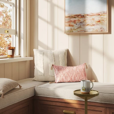 Textural Woven Striped Square Throw Pillow - Threshold™ 3 Textural Woven Striped Square Throw Pillow - Threshold™