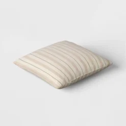 Cotton Flax Woven Striped Square Throw Pillow - Threshold™ -Threshold™ GUEST 5f55fc79 d5bd 4c0a 9069 95cb33ddf349