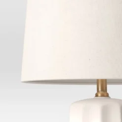 24.75"x13" Ribbed Ceramic Table Lamp Cream - Threshold™: Bedside, Nightstand, No Assembly Required 12 24.75"x13" Ribbed Ceramic Table Lamp Cream - Threshold™: Bedside, Nightstand, No Assembly Required -Threshold™ GUEST 63f45e03 e589 4143 aca6 a7dcb7fccaab