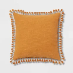 Euro Textured Slub Tassel Decorative Throw Pillow - Threshold™ -Threshold™ GUEST 641ffcb5 3d47 4dcc 8482 c326e89e9e51
