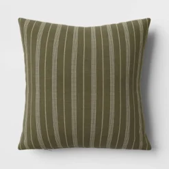Cotton Flax Woven Striped Square Throw Pillow - Threshold™ -Threshold™ GUEST 650ad36d 6c78 4be8 b6fa 185fe0dc4e84