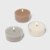 24pk Tealight Vanilla Bean And Amber/Cozy Cashmere/Ashwood Candle - Threshold™: Palm Oil & Paraffin Wax, 4hr Burn Time