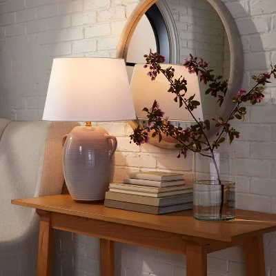 Large Ceramic Jar Table Lamp (Includes LED Light Bulb) Gray - Threshold™ Designed With Studio McGee 4 Large Ceramic Jar Table Lamp (Includes LED Light Bulb) Gray - Threshold™ Designed With Studio McGee - Image 2