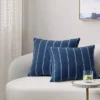 2pk Square Cotton Woven Stripe Throw Pillows Navy/Ivory - Threshold™ 1 2pk Square Cotton Woven Stripe Throw Pillows Navy/Ivory - Threshold™ -Threshold™ GUEST 68c58247 442a 46ca a964 73f9b66615a1