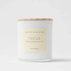 Wood Lidded Glass Wellness Focus Candle - Threshold™ -Threshold™ GUEST 6ad6f3d2 39ad 4239 9365 f6449a665735